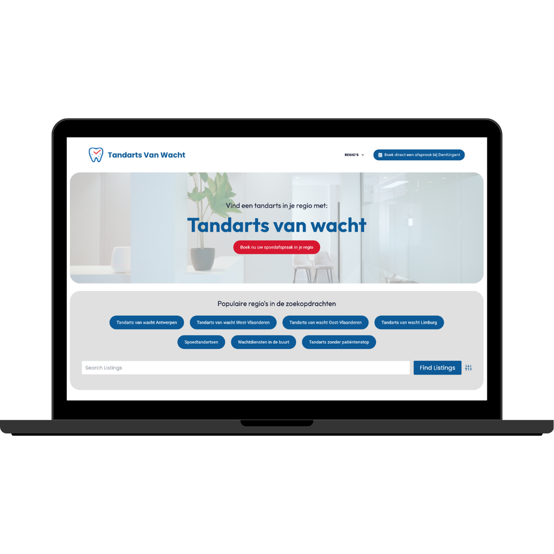 tandarts van wacht webdesign door AT Digital Full service digital agency